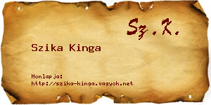 Szika Kinga névjegykártya