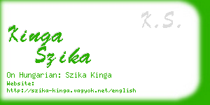kinga szika business card